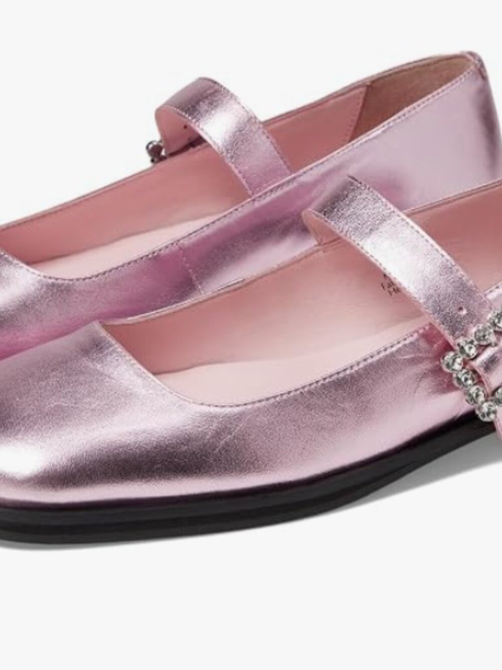 Free People Metallic Pink Mary Jane Chunky Block Heel Pumps
